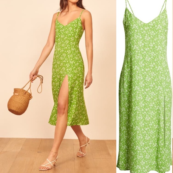 Reformation Dresses & Skirts - NWT Reformation Green Midi Slipdress